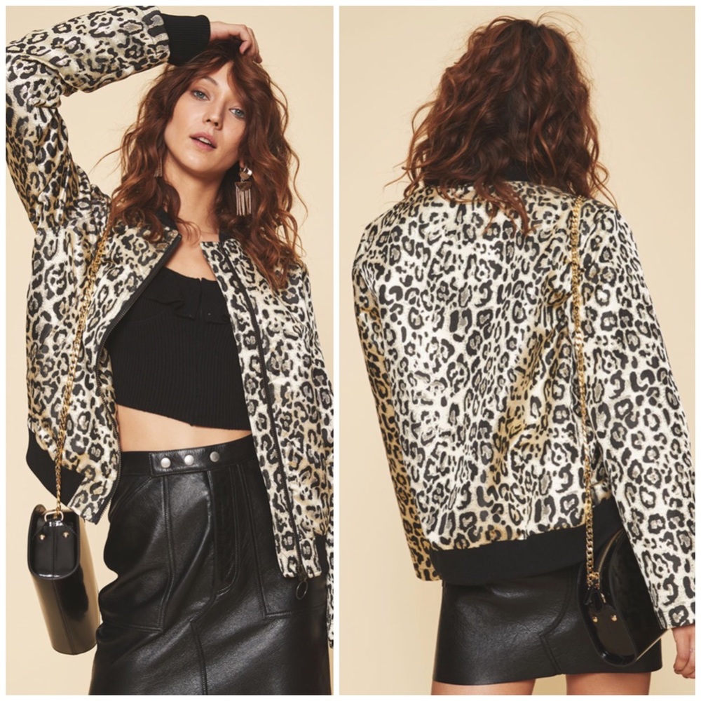 NWT LPA Lurex Leopard Jacket